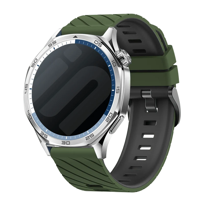 Correa twill deportiva Amazfit Bip Max (verde militar/negro)