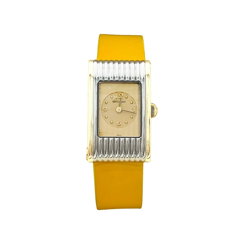 Watch Boucheron, "Reflet," gold and steel.