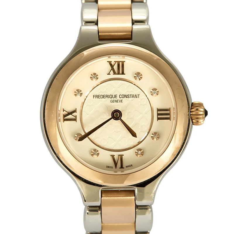 Frédérique Constant - Rose gold-plated steel watch bracelet with round case and quartz movement