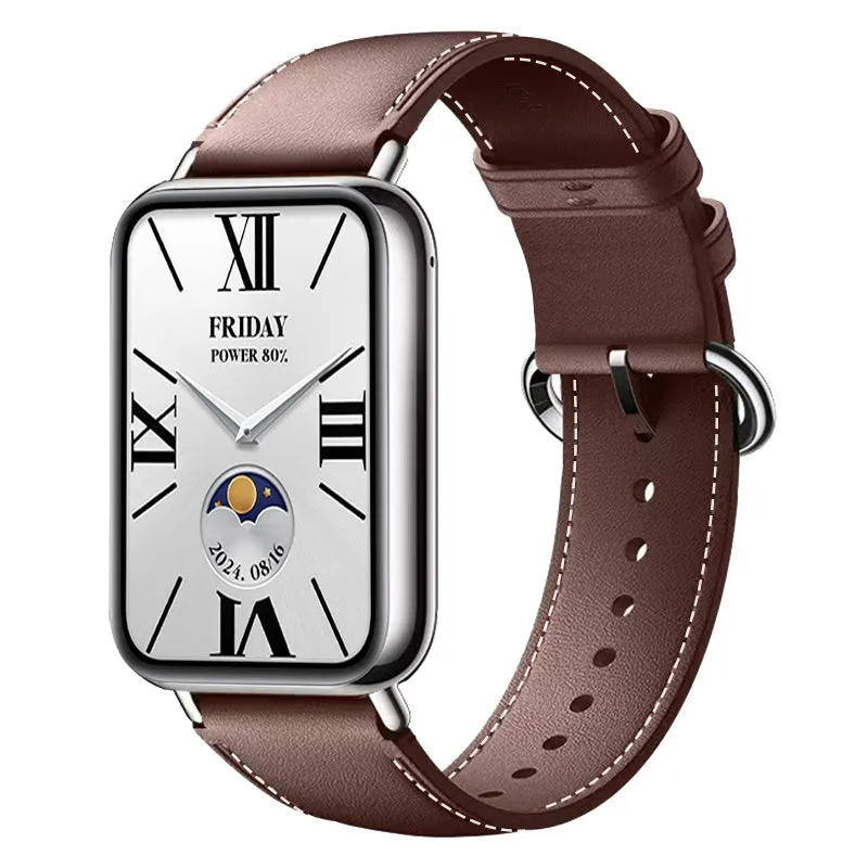 Correa cuero Xiaomi Smart Band 10 Pro (marrón oscuro)