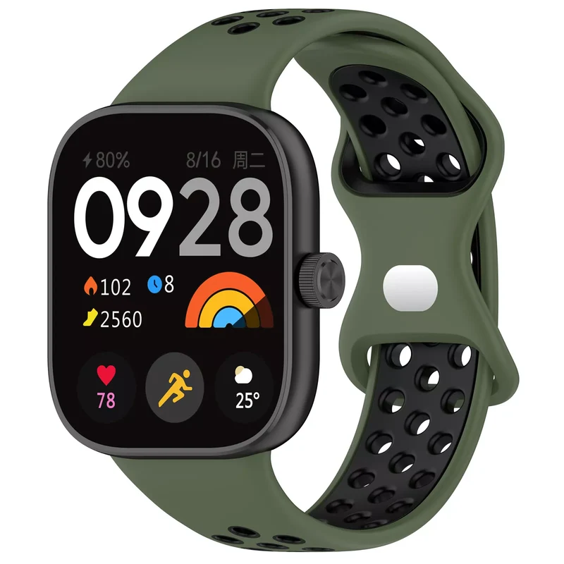 Correa deportiva Redmi Watch 6 Active (verde oliva/negro)