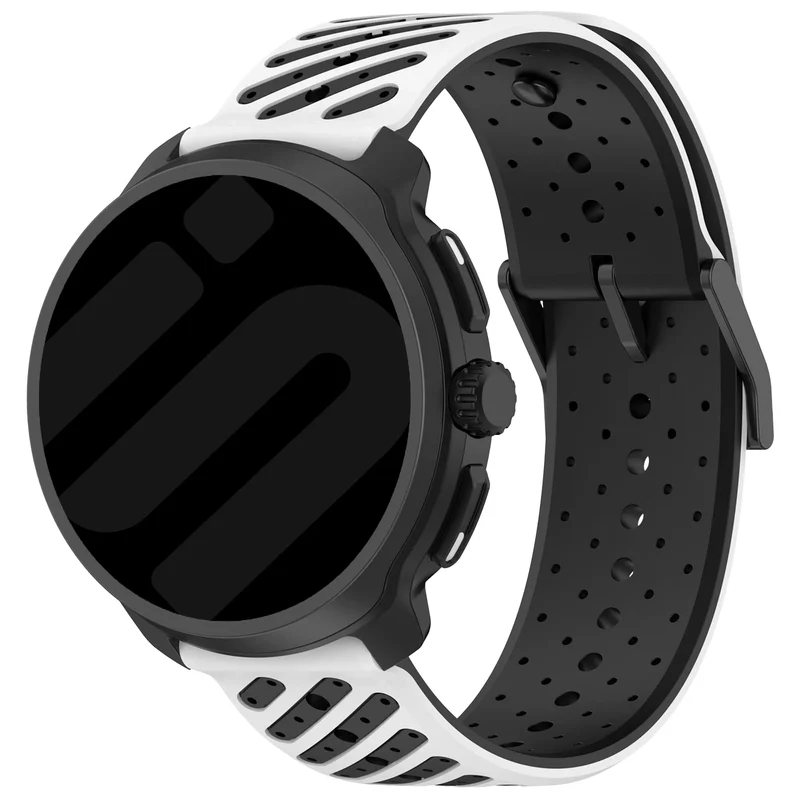 Correa silicona a rayas Oppo Watch S (blanco/negro)