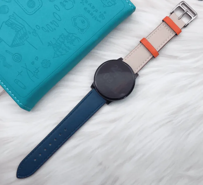 Correa cuero 'Duo' Suunto Core 2 (blanco/azul)