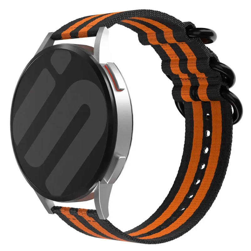 Correa nylon con hebilla Oppo Watch S (negro/naranja)