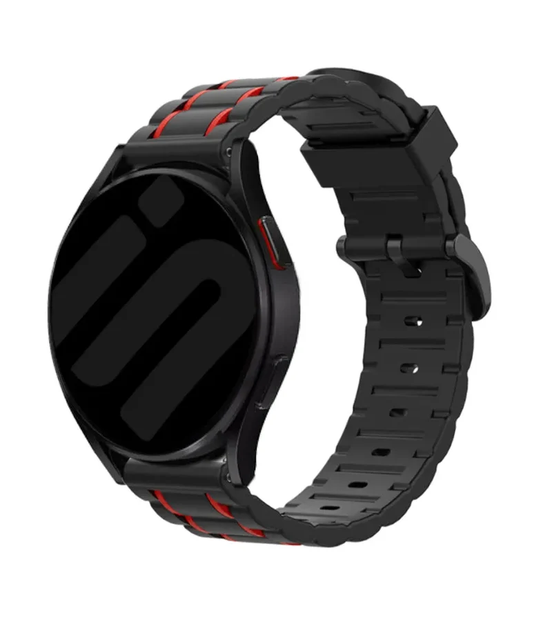 Correa deportiva con hebilla Oppo Watch S (negro/rojo)