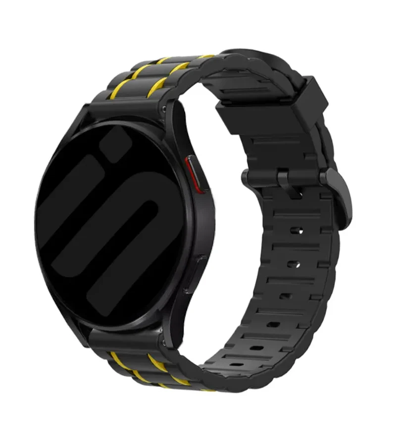Correa deportiva con hebilla Oppo Watch S (negro/amarillo)