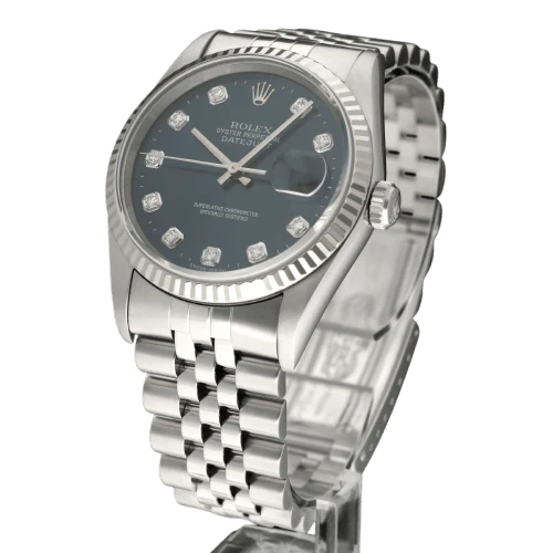 Rolex Datejust - Watch 16234G 36 mm (2000), box and papers