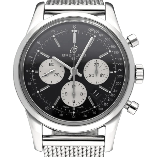Breitling Transocean - Chronograph watch AB0151 in steel, 43 mm