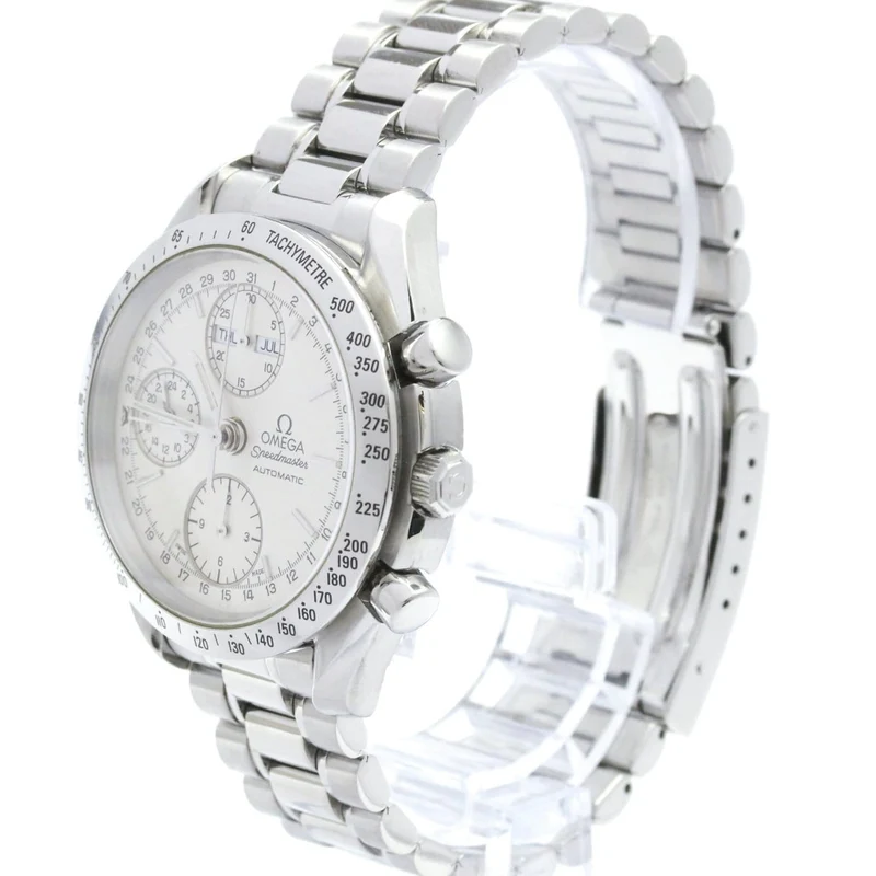 Omega Speedmaster - Steel triple calendar chronograph watch