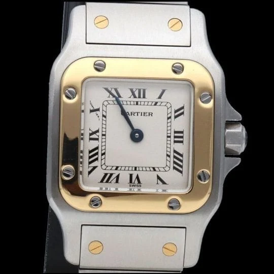 Cartier Santos watch for women in 18K yellow gold and steel