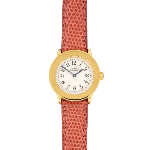 Cartier Must Round - Small watch with ivory dial and Arabic numerals