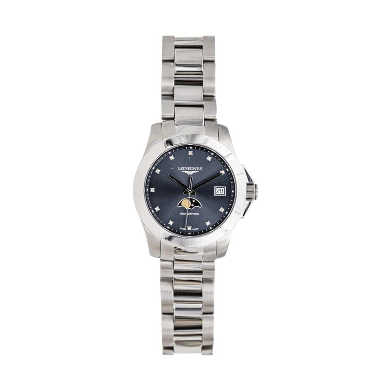 Longines PrimaLuna Steel Diamond Watch