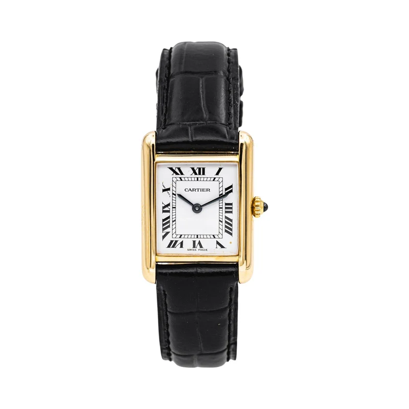 Cartier Watch Tank Yellow gold Sapphire