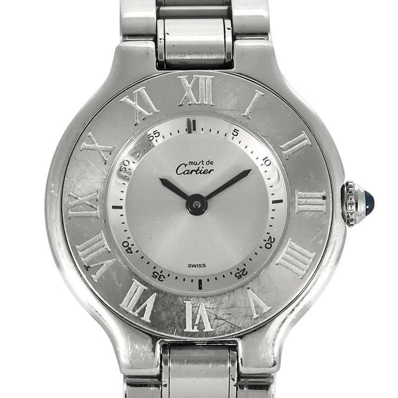 Cartier - Must - Steel watch with quartz movement and round case