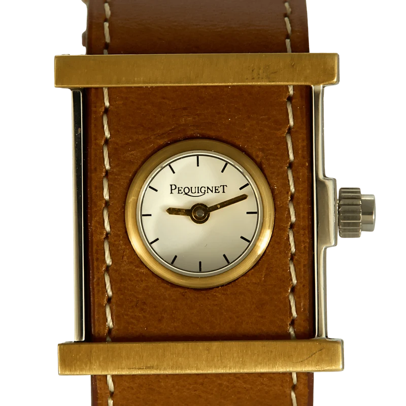 Pequinet - Steel watch with round case and quartz movement