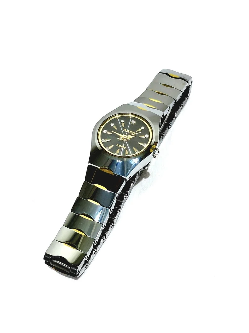 Rado Jubilé - Women's quartz watch in steel and tungsten with diamonds
