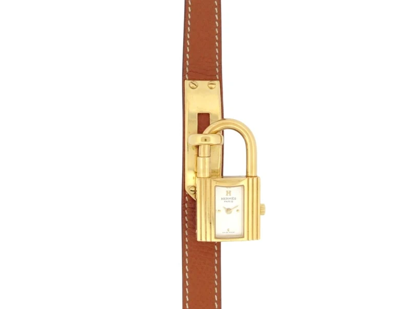 Hermès Kelly PM Padlock - 20 mm gold-plated quartz watch