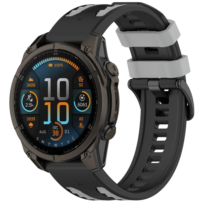 Correa deportiva grain Garmin Fenix 3 (negro/gris)