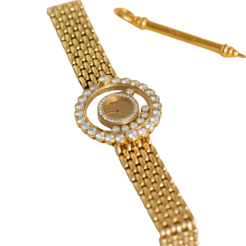 Chopard Happy Diamonds - Women's watch in 18k yellow gold and diamonds