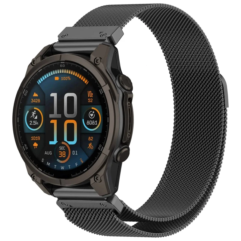 Correa milanesa 'Premium' Garmin Fenix E (gris oscuro)
