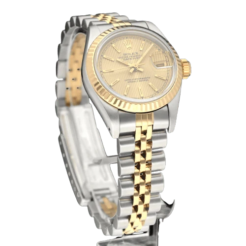 Rolex Lady-Datejust 69173 - Gold and steel watch, Tapestry dial (1986)