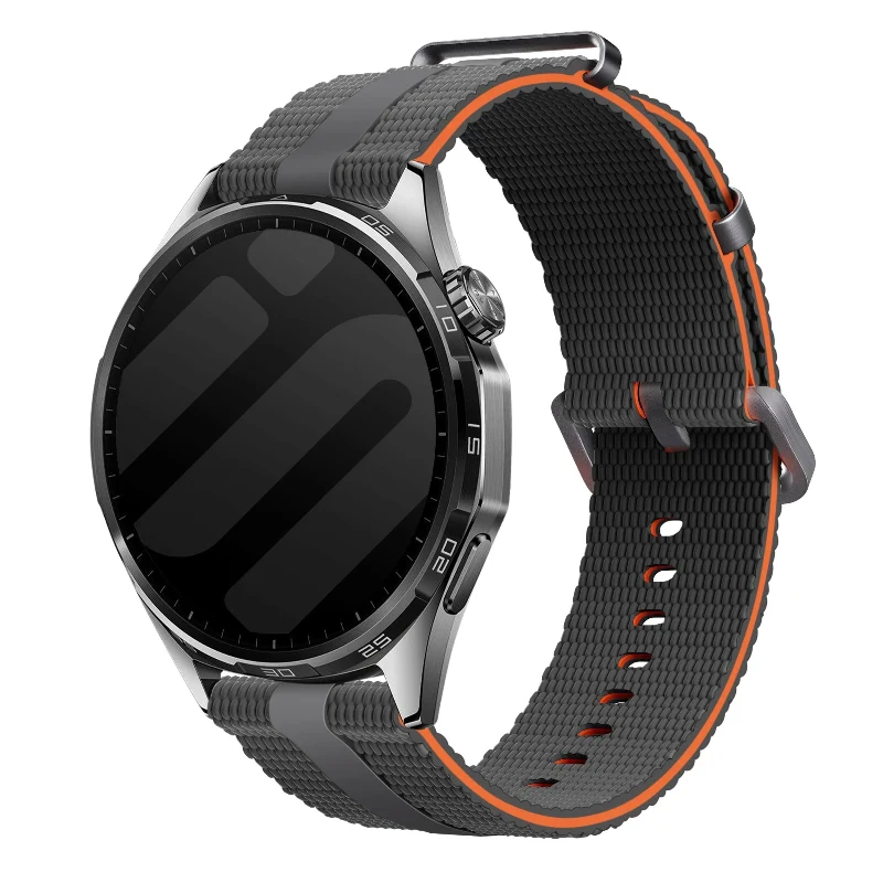 Correa activa silicona Amazfit GTR Mini (gris oscuro/naranja)