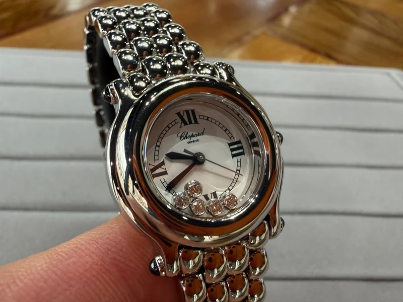 Chopard Happy Sport - Women's 26 mm watch in steel and diamonds