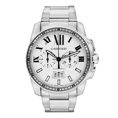 Cartier Steel Chronograph Caliber Watch