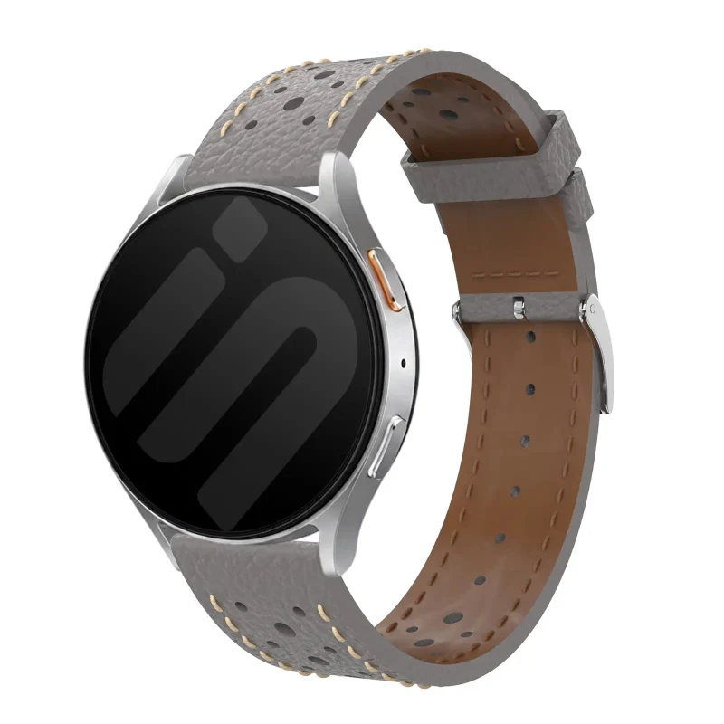 Correa cuero zephyr Samsung Galaxy Watch FE (gris)