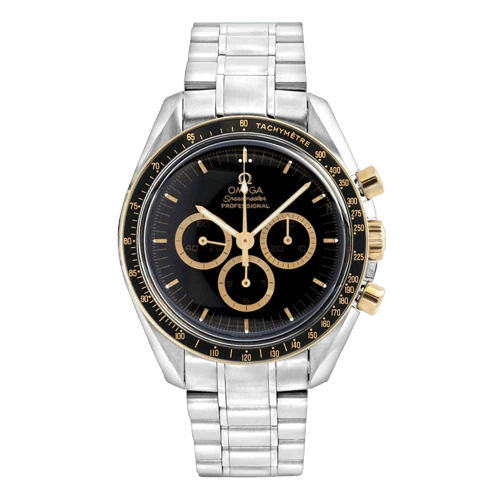 Omega Speedmaster Apollo 15 watch, red gold on steel