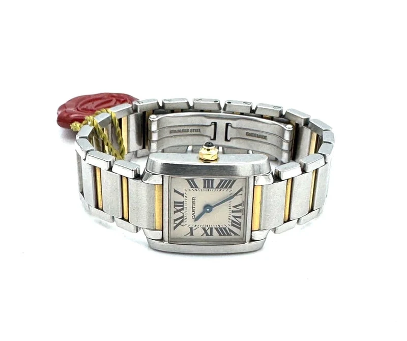 Cartier Tank Française - Women's watch in yellow gold and steel