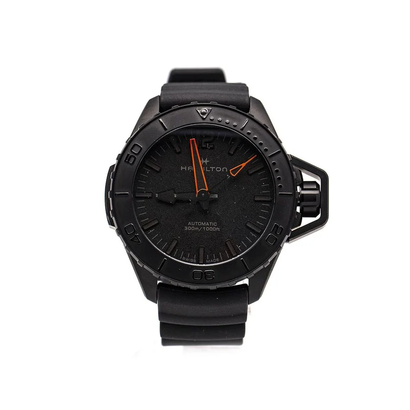 Hamilton Khaki Navy Frogman - Black steel automatic watch 46 mm