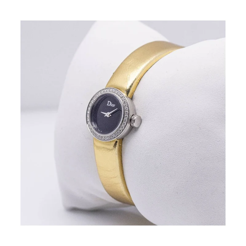 Dior La D de Dior - Women's quartz steel watch with diamonds