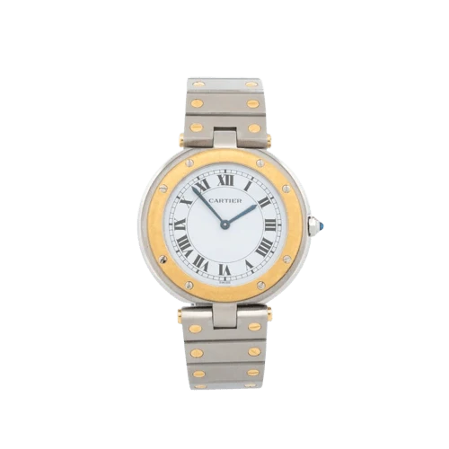 Cartier Santos Vendôme - Quartz watch LM steel and gold