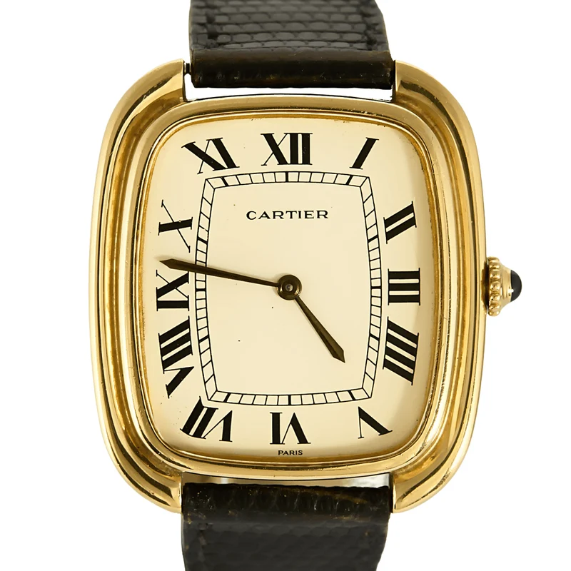 CARTIER - Gondola Jumbo - Yellow gold watch with tonneau dial and manual winding mechanical movement