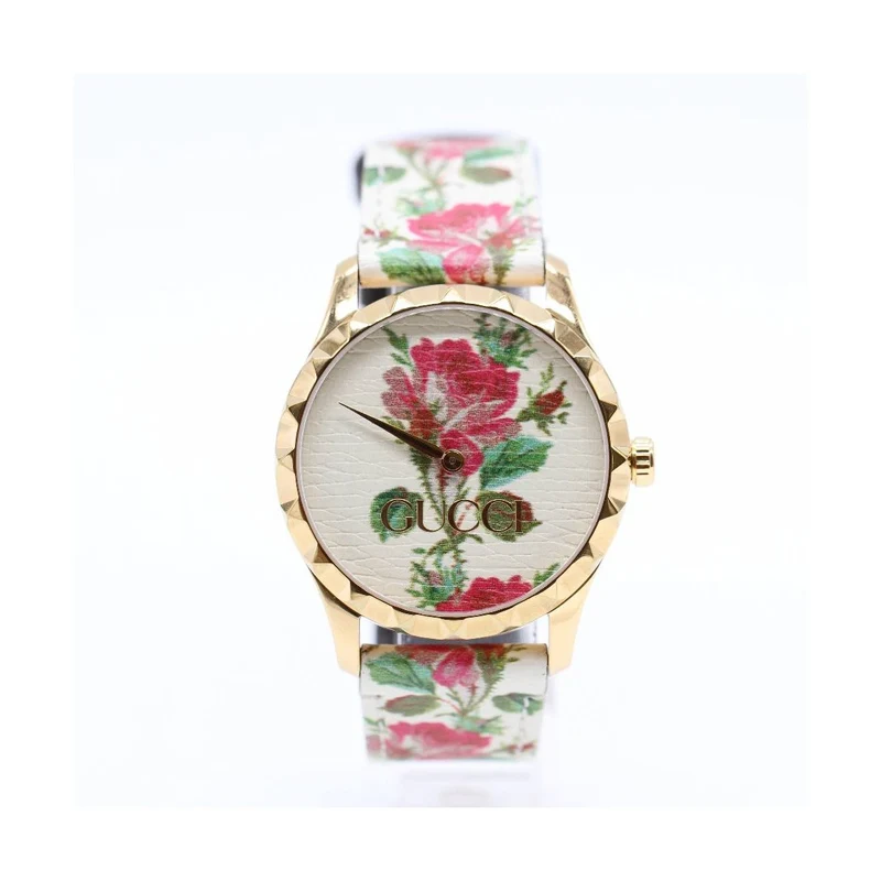 Gucci G-Timeless - YA1264084 quartz watch in yellow gold-plated steel