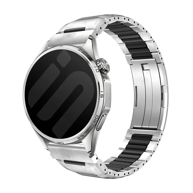 Correa acero híbrido 'One Push' OnePlus Watch Lite (titanio/negro)