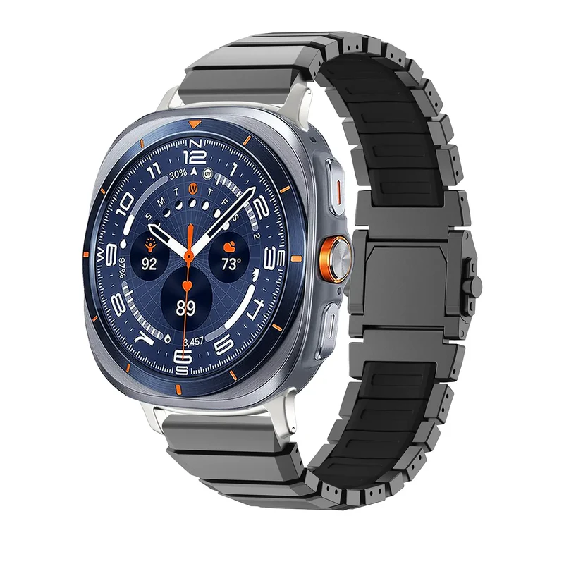 Correa titanio híbrida one bead Samsung Galaxy Watch Ultra (negro)