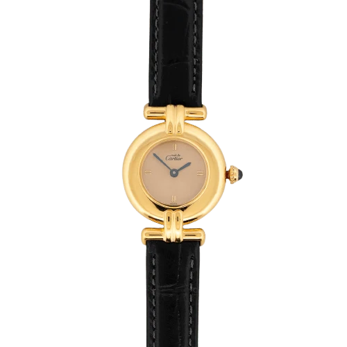 Cartier Must Box - Watch in silver-gilt champagne dial
