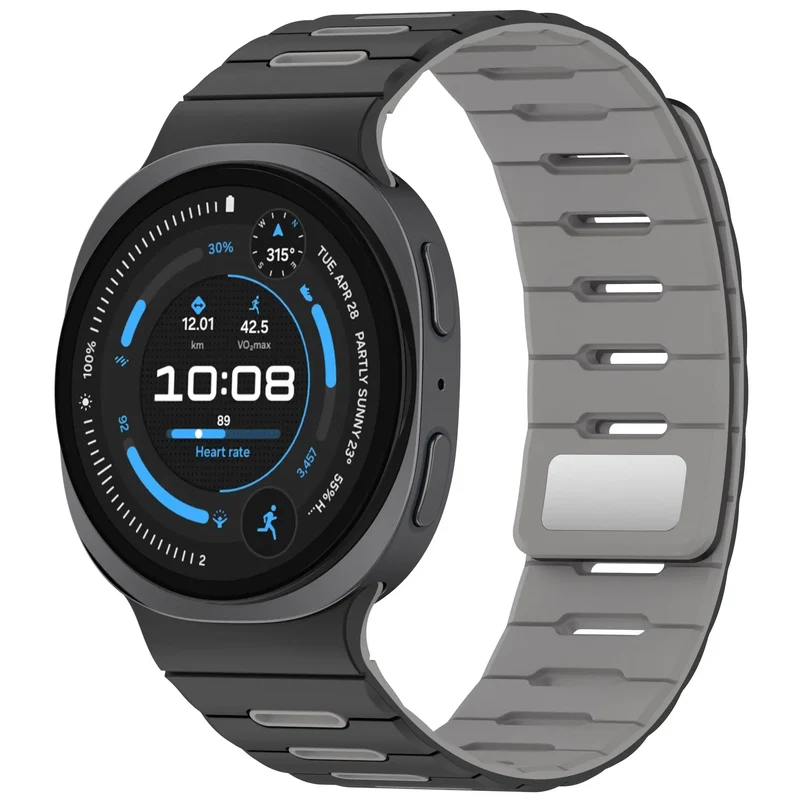 Correa silicona magnética Samsung Galaxy Watch 8 Classic (negro/gris)