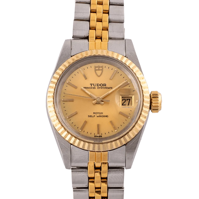 Tudor Princess Date - Women's watch in gold and steel