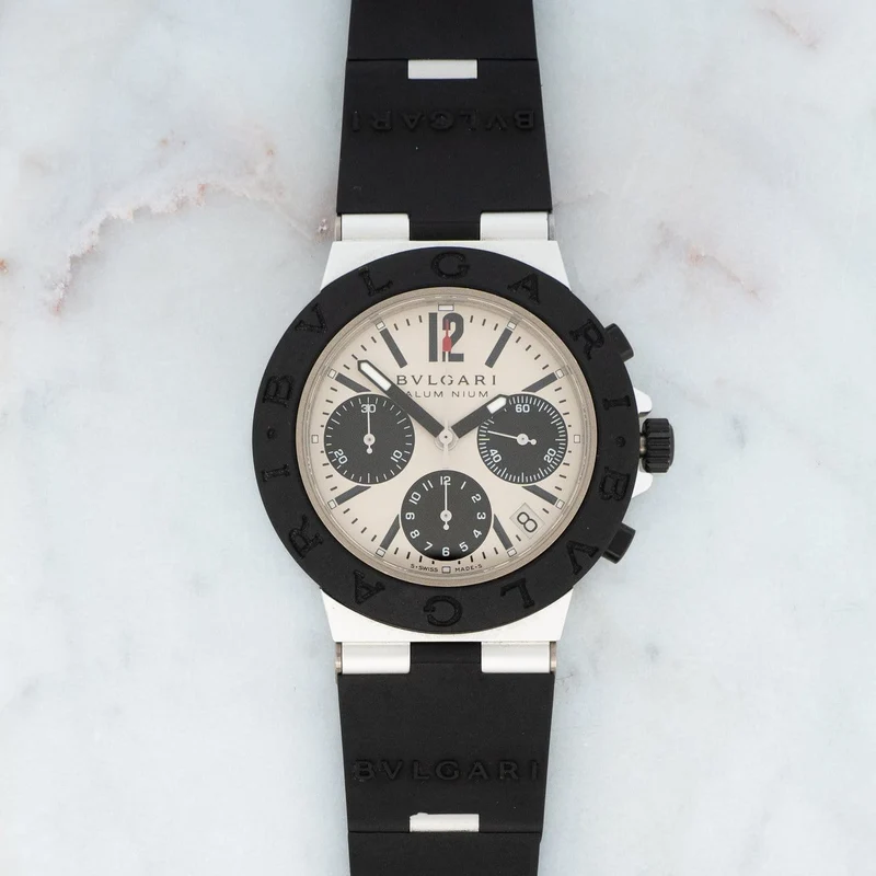 Bvlgari Aluminium - NOS full set chronograph watch
