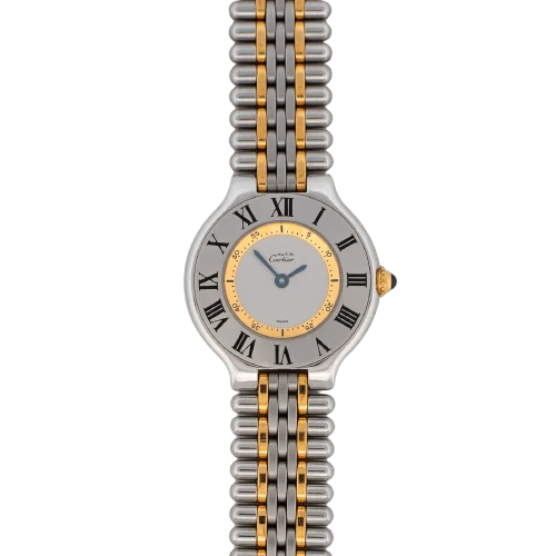 Cartier Must 21 - SM watch with silver dial in steel and gold
