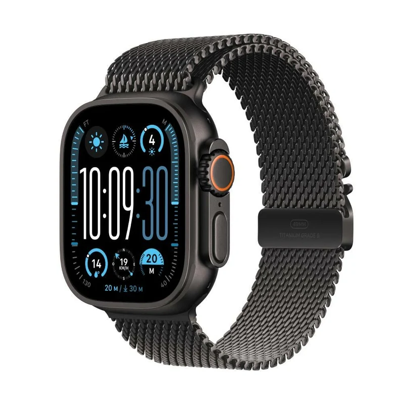 Apple Watch Ultra 2 | GPS + Cellular | 49mm | Caja en Titanio Negro | Correa pulsera Milanese Loop titanio Negro | Talla L - MX5V3TY/A