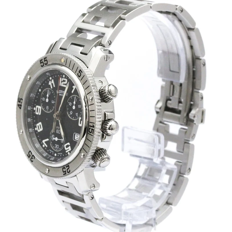 Hermès Clipper Diver - Quartz chronograph watch in steel