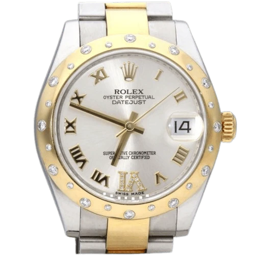 Rolex Lady-Datejust - 31 mm watch in 18K yellow gold, steel and diamonds