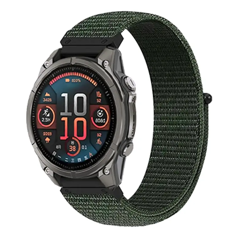 Correa nylon premium Garmin Fenix 9 Pro - 43mm (verde)