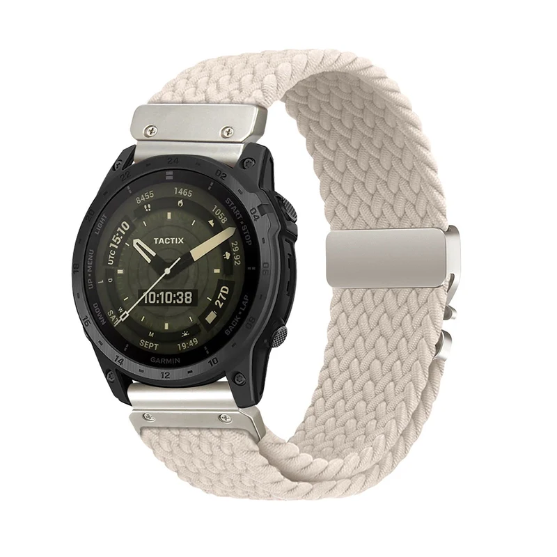 Correa trenzada con hebilla-P Garmin Fenix 9 - 43mm (beige)