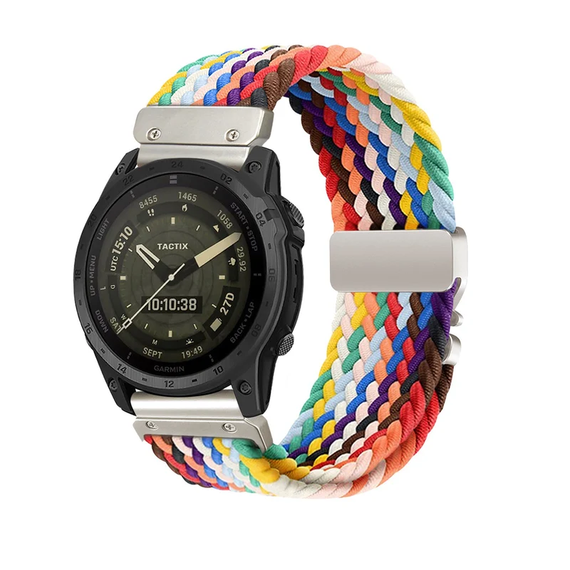 Correa trenzada con hebilla-P Garmin Fenix 9 - 43mm (arcoíris)