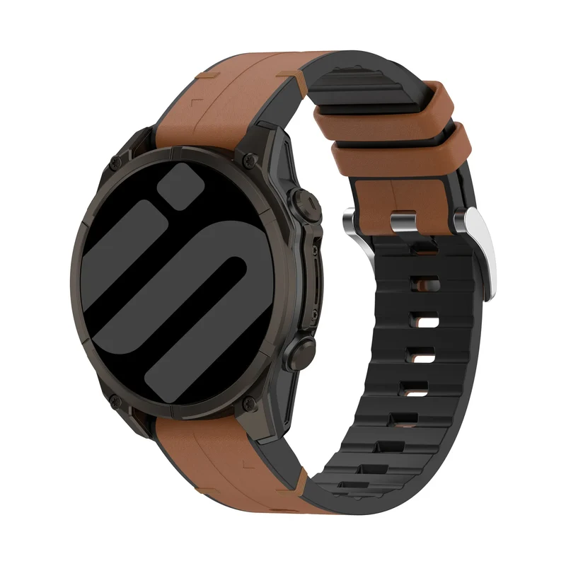 Correa cuero híbrida Garmin Fenix 9 - 43mm (marrón)